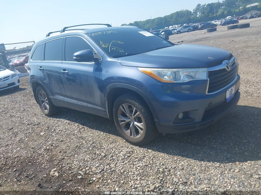 2014 TOYOTA HIGHLANDER XLE V6 | 5TDJKRFH8ES040881 | UPCARS