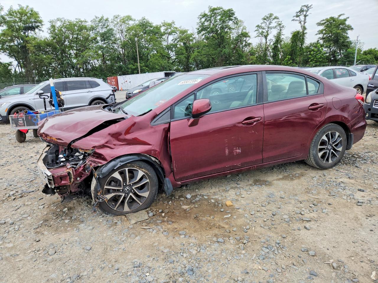 2013 HONDA CIVIC EX | 2HGFB2F86DH531123 | UPCARS