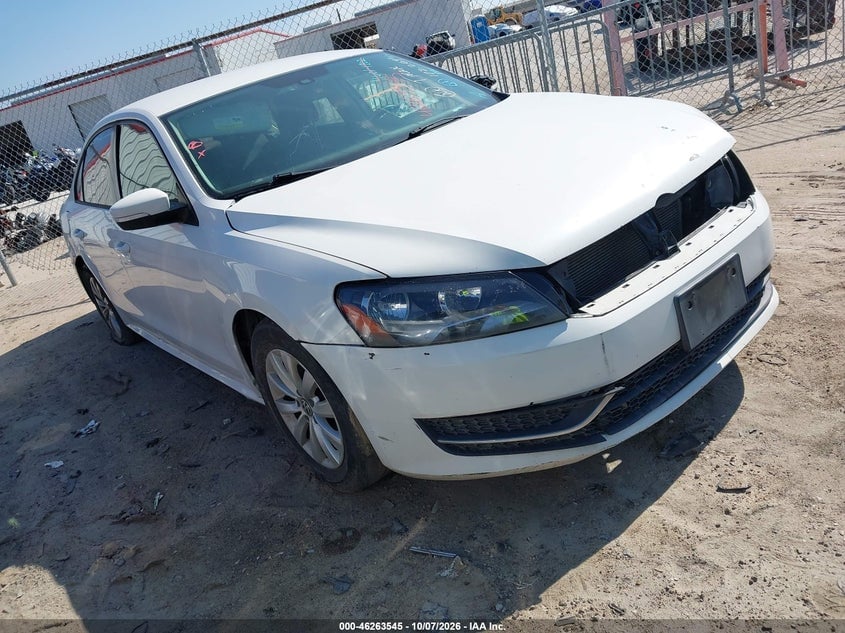 2013 VOLKSWAGEN PASSAT 2.5L S | 1VWAH7A35DC102264 | UPCARS