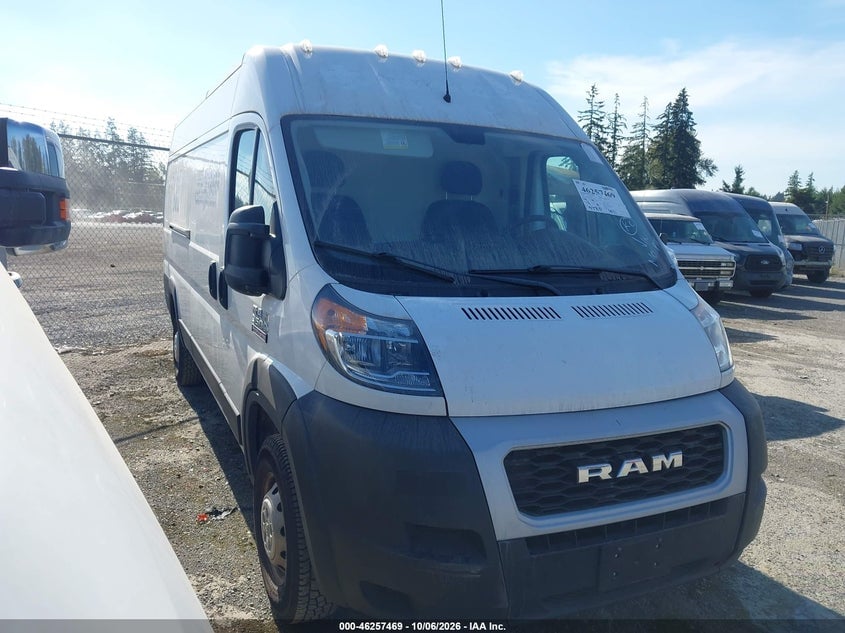 2021 RAM PROMASTER 3500 CARGO VAN HIGH ROOF 159 WB EXT | 3C6MRVJG8ME532584 | UPCARS