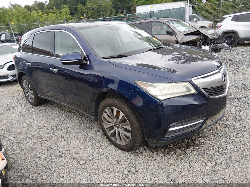 2016 ACURA MDX TECHNOLOGY   ACURAWATCH PLUS PACKAGES/TECHNOLOGY PACKAGE | 5FRYD4H44GB044129 | UPCARS