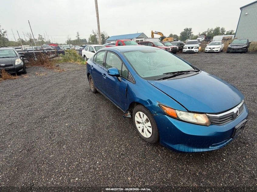 2012 HONDA CIVIC LX | 2HGFB2F51CH538047 | UPCARS