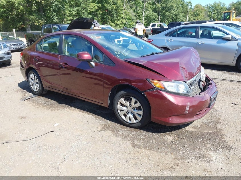 2012 HONDA CIVIC LX | 2HGFB2F59CH534053 | UPCARS