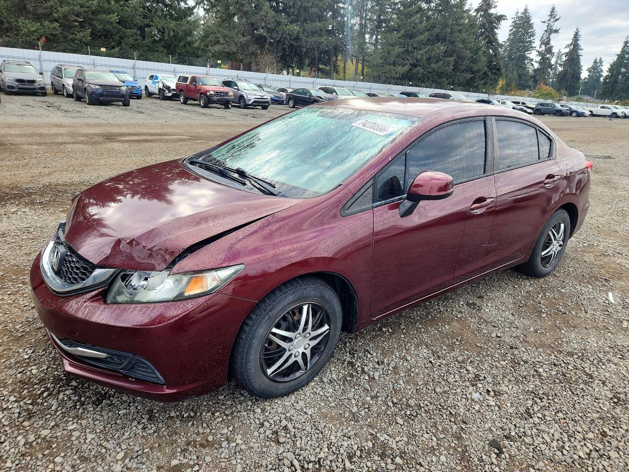 2013 HONDA CIVIC LX | 2HGFB2F50DH525792 | UPCARS