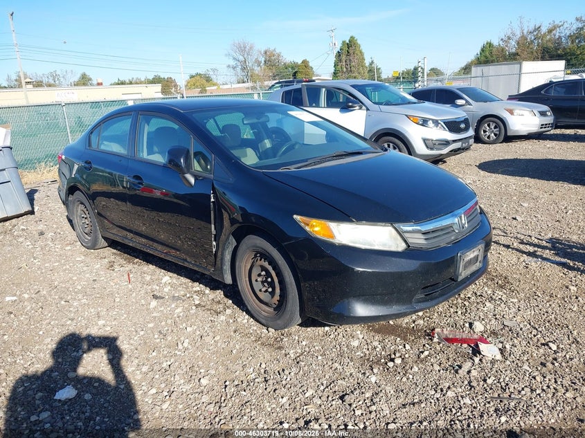 2012 HONDA CIVIC LX | 19XFB2F59CE019452 | UPCARS