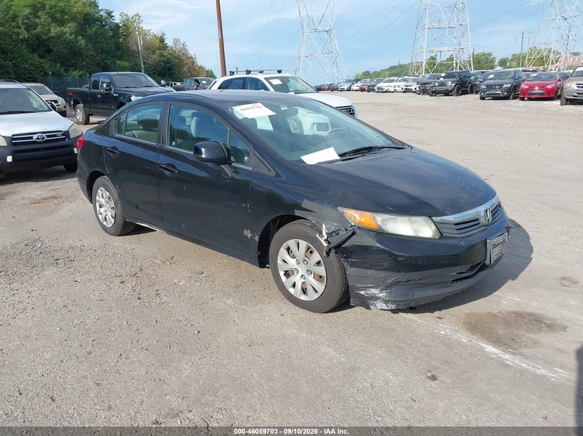 2012 HONDA CIVIC LX | 19XFB2F50CE377989 | UPCARS