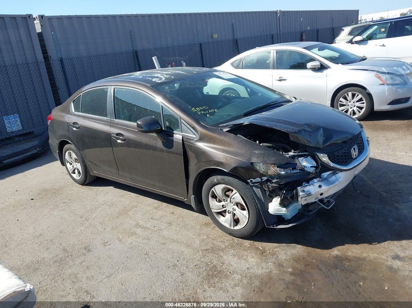 2013 HONDA CIVIC LX | 2HGFB2F5XDH588186 | UPCARS