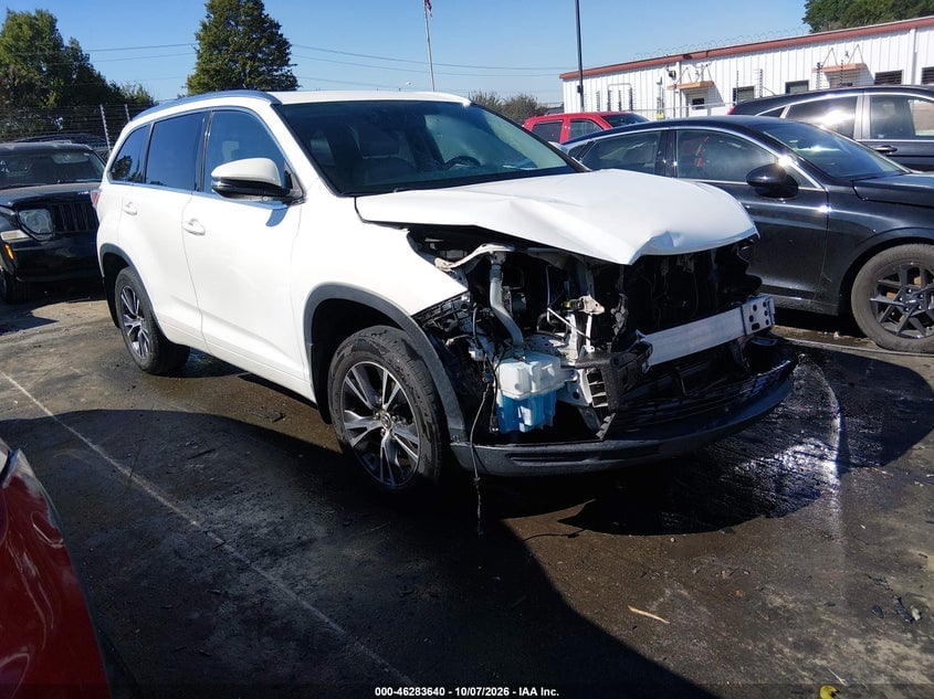 2016 TOYOTA HIGHLANDER XLE V6 | 5TDJKRFH2GS325725 | UPCARS