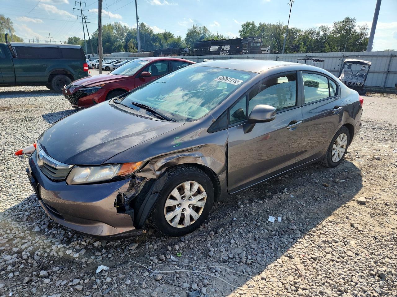 2012 HONDA CIVIC LX | 19XFB2F56CE373865 | UPCARS