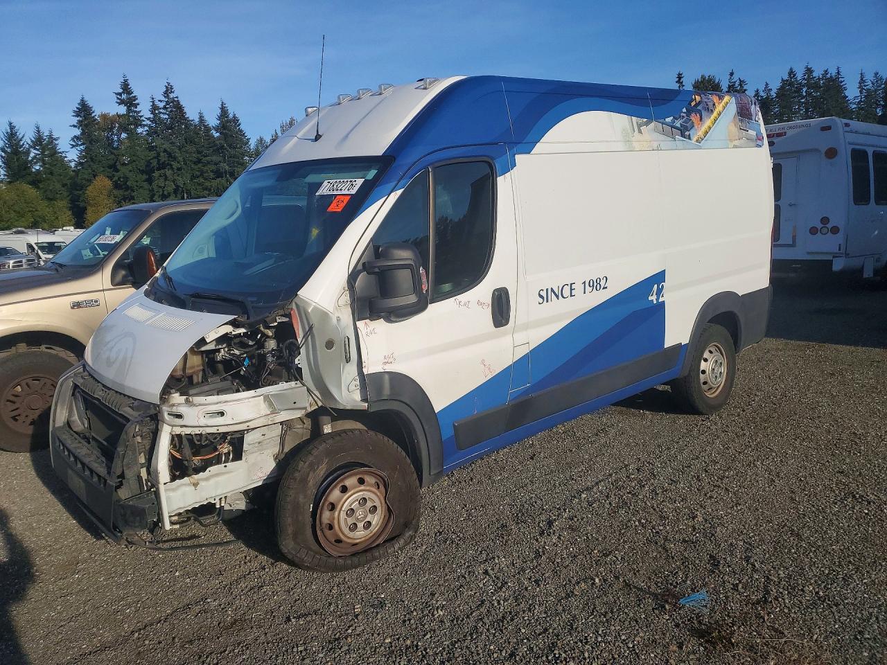 2019 RAM PROMASTER DELIVERY VAN | 3C6TRVCG9KE530994 | UPCARS