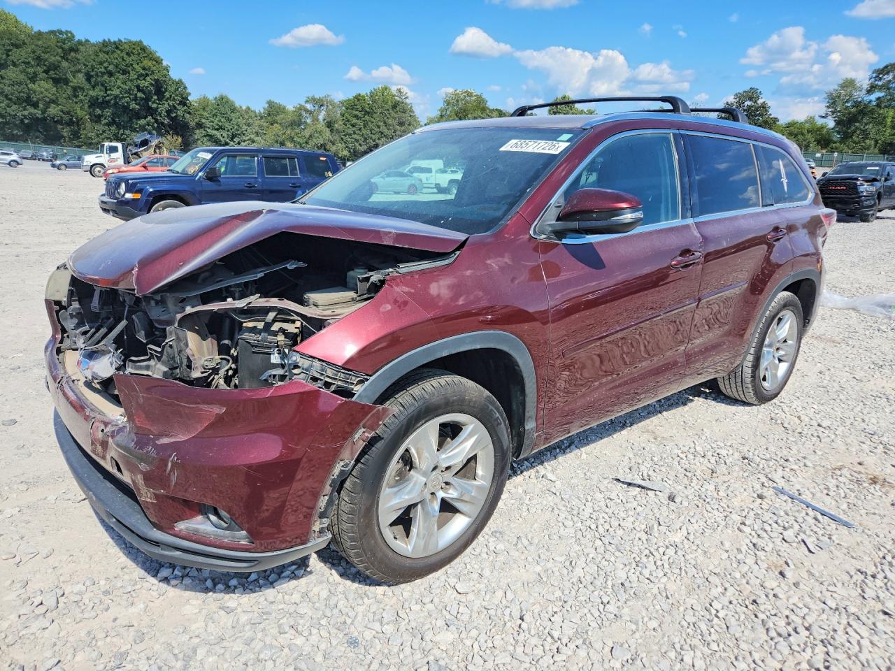 2015 TOYOTA HIGHLANDER LIMITED | 5TDYKRFH9FS097221 | UPCARS