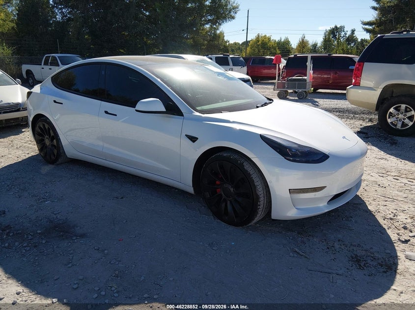 2022 TESLA MODEL 3 PERFORMANCE DUAL MOTOR ALL-WHEEL DRIVE | 5YJ3E1EC3NF315293 | UPCARS