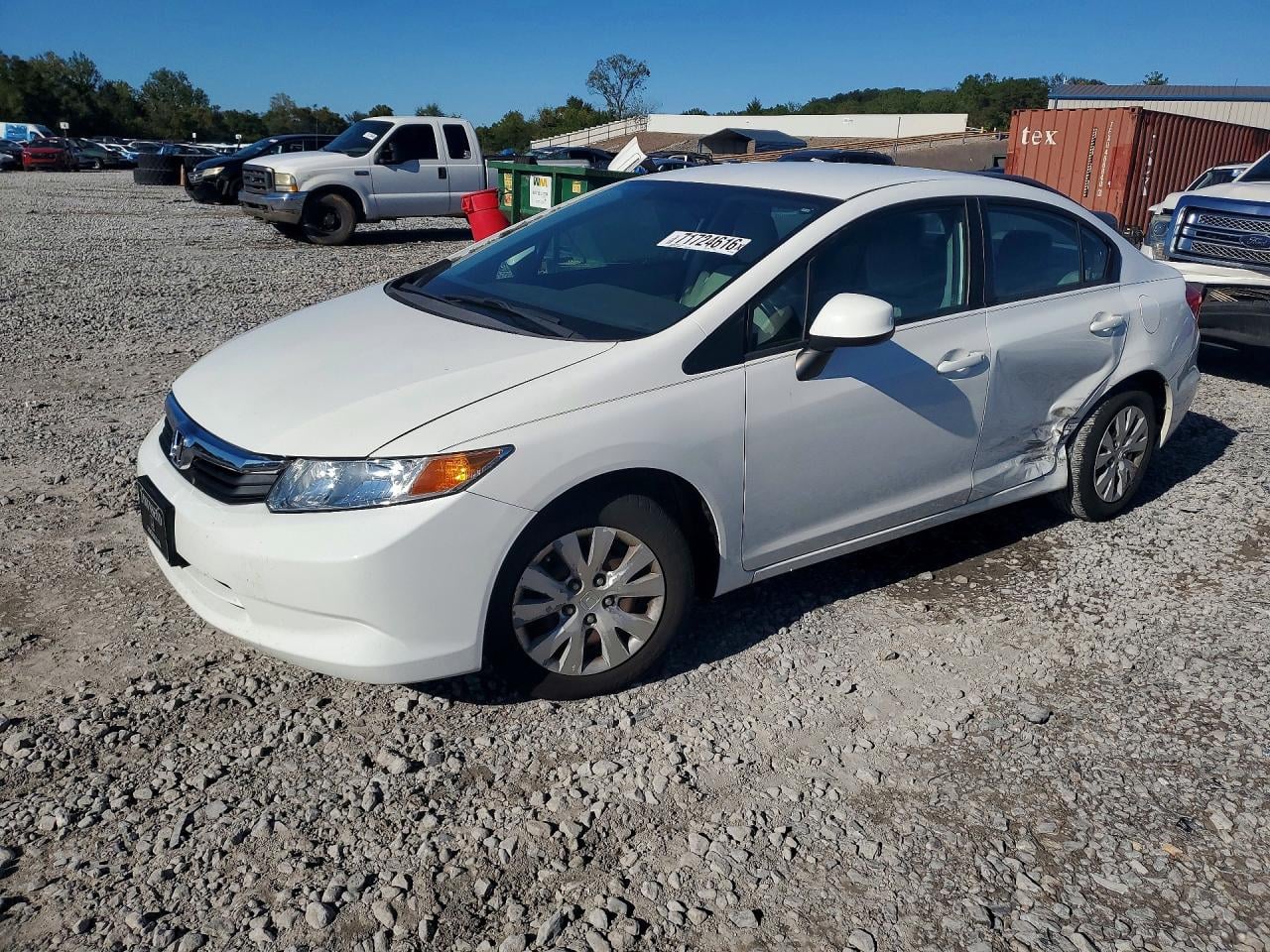 2012 HONDA CIVIC LX | 19XFB2F56CE041988 | UPCARS