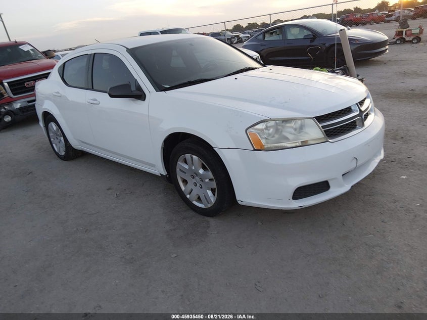 2012 DODGE AVENGER SE | 1C3CDZAB5CN109992 | UPCARS