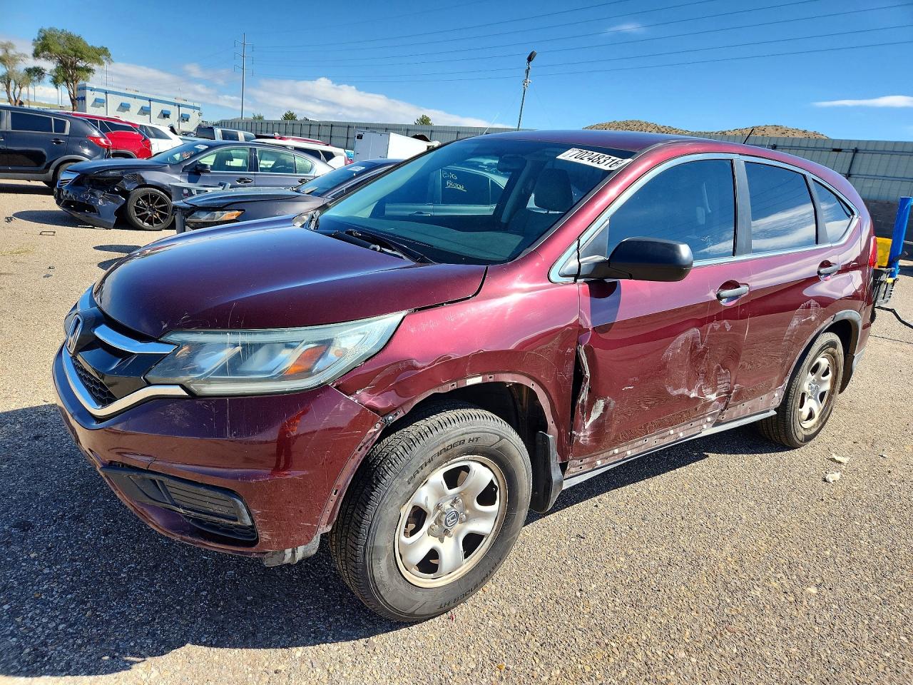2015 HONDA CRV LX | 5J6RM4H33FL076069 | UPCARS