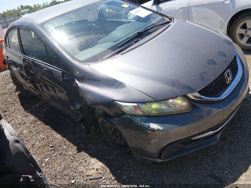 2013 HONDA CIVIC LX | 19XFB2F55DE055222 | UPCARS