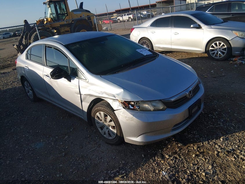 2012 HONDA CIVIC LX | 19XFB2F5XCE049284 | UPCARS