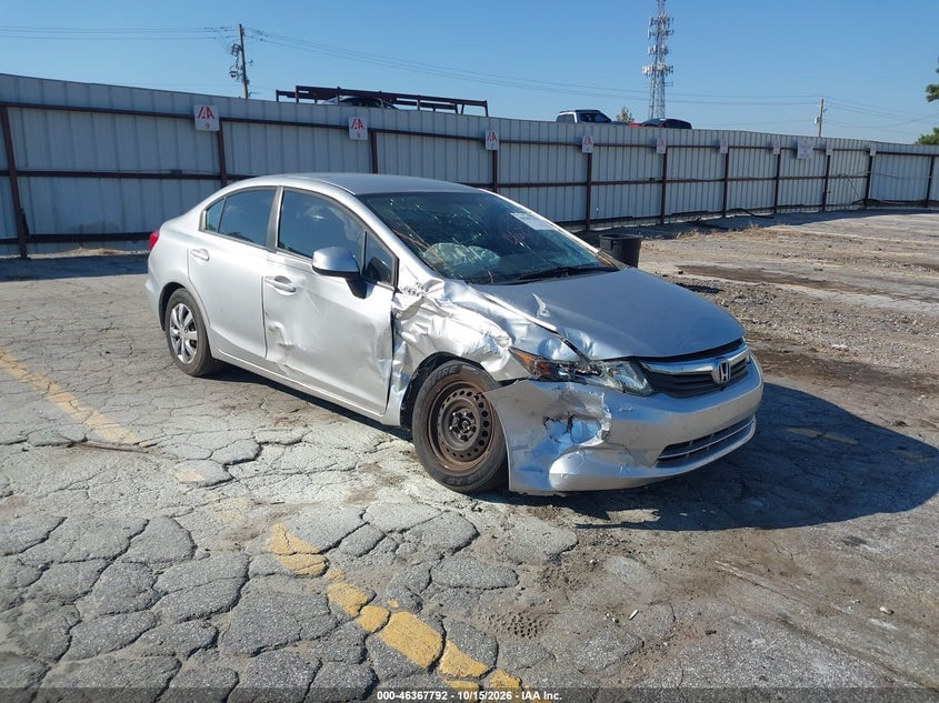 2012 HONDA CIVIC LX | 19XFB2F5XCE102730 | UPCARS