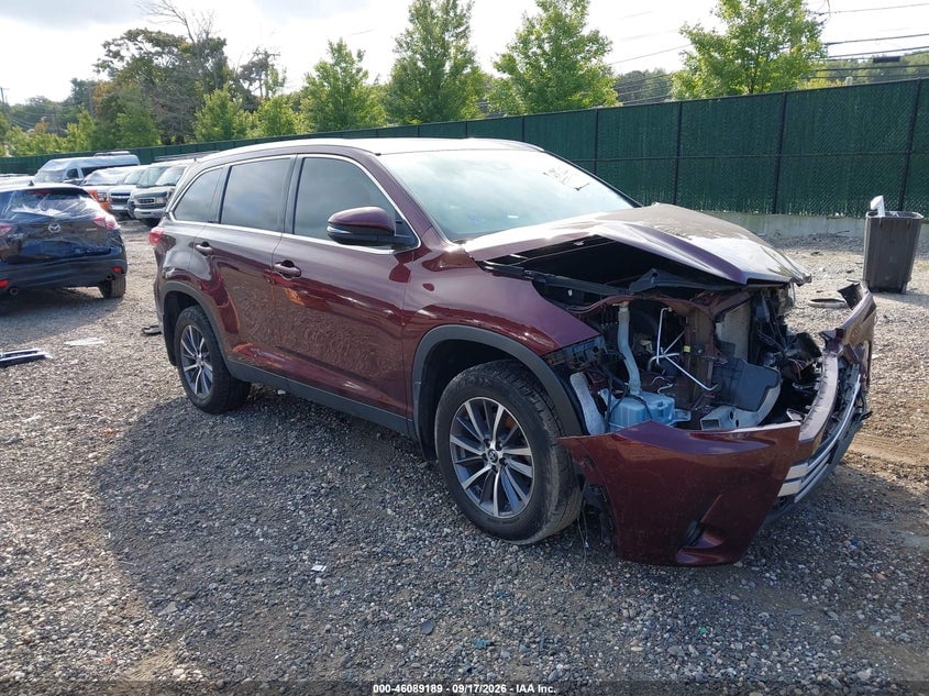 2019 TOYOTA HIGHLANDER XLE | 5TDJZRFH1KS925186 | UPCARS