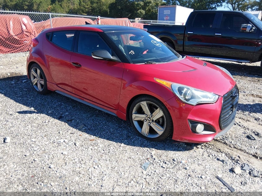 2013 HYUNDAI VELOSTER TURBO W/BLACK | KMHTC6AEXDU095789 | UPCARS