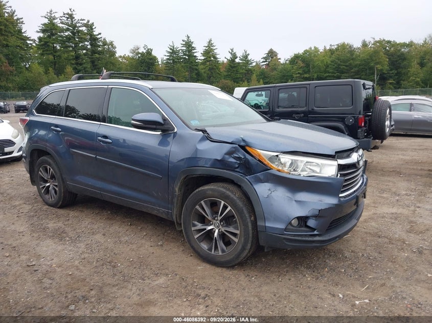 2016 TOYOTA HIGHLANDER XLE V6 | 5TDJKRFHXGS502229 | UPCARS