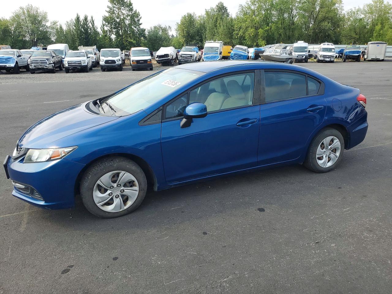 2013 HONDA CIVIC LX | 19XFB2F54DE289285 | UPCARS