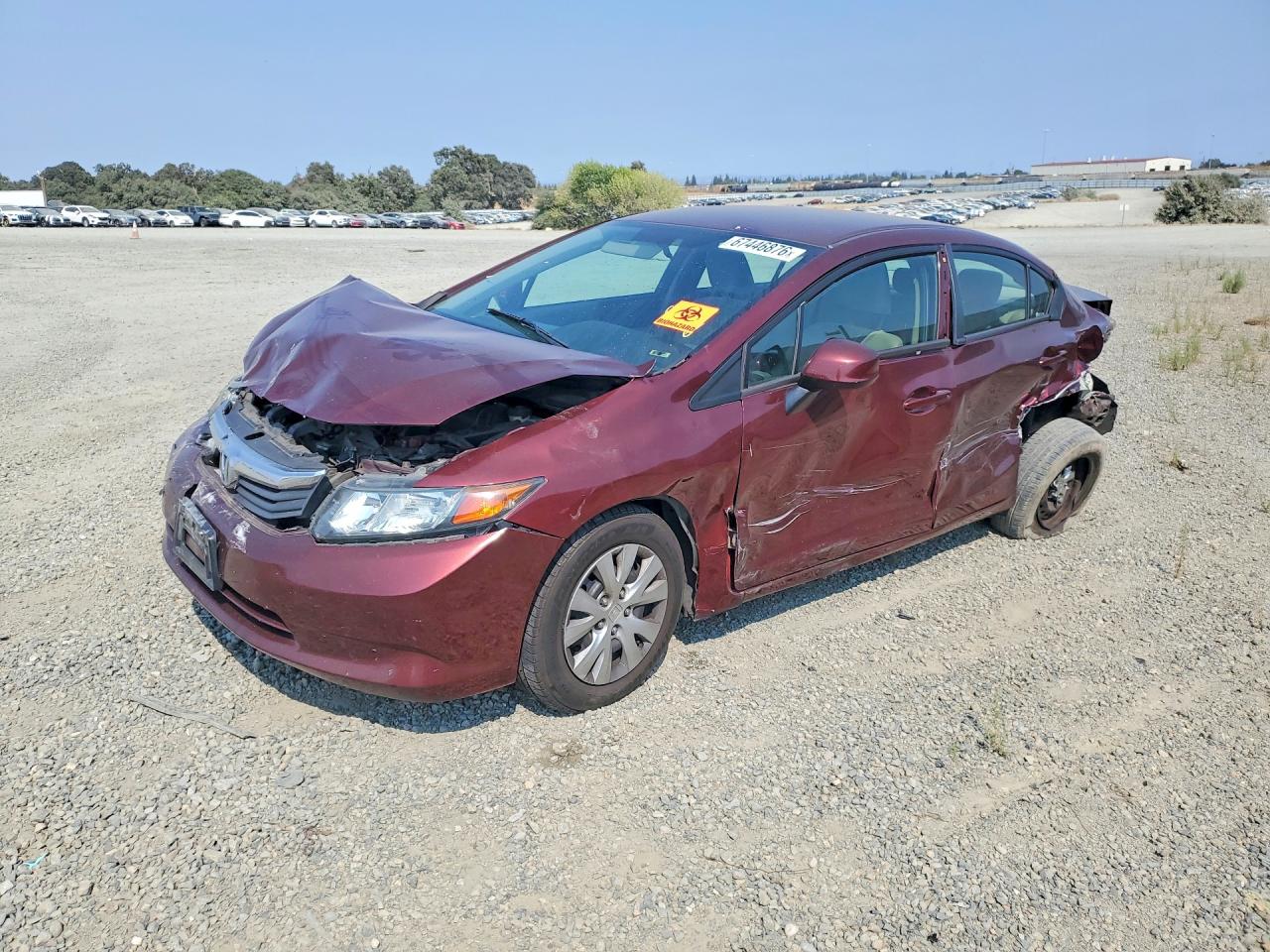 2012 HONDA CIVIC LX | 2HGFB2F54CH555392 | UPCARS