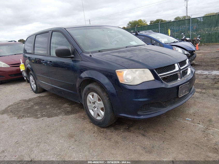 2012 DODGE GRAND CARAVAN SE/AVP | 2C4RDGBG0CR406868 | UPCARS