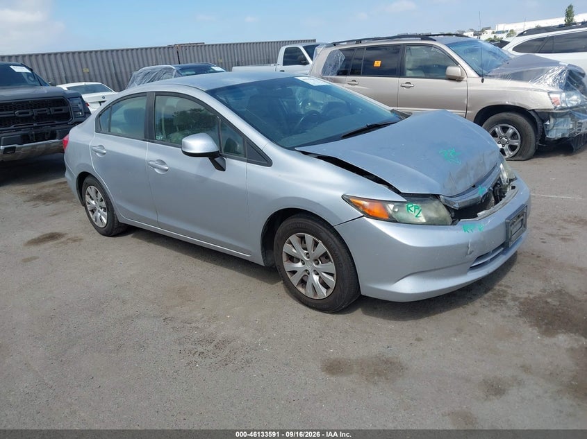 2012 HONDA CIVIC LX | 2HGFB2F56CH590273 | UPCARS