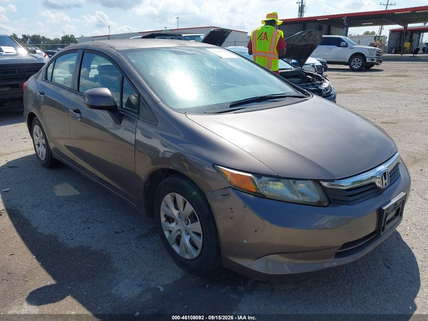 2012 HONDA CIVIC LX | 2HGFB2F55CH594492 | UPCARS
