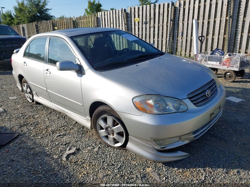 2003 TOYOTA COROLLA S | 2T1BR38E33C163543 | UPCARS