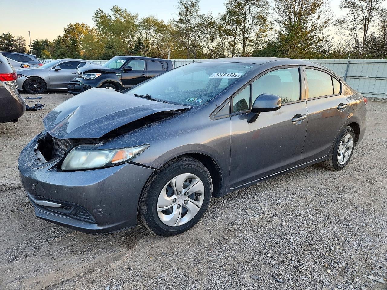 2013 HONDA CIVIC LX | 2HGFB2F57DH589702 | UPCARS