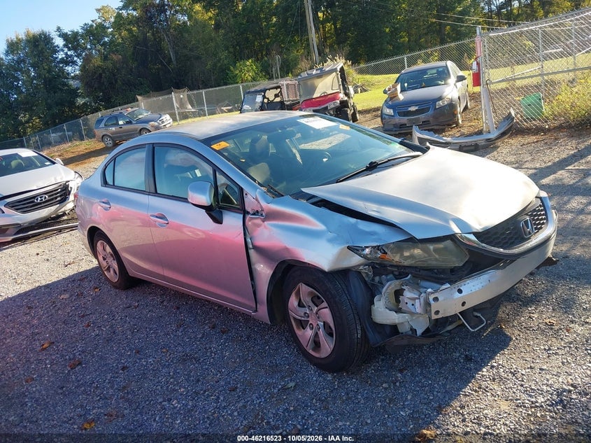 2013 HONDA CIVIC LX | 2HGFB2F54DH603555 | UPCARS