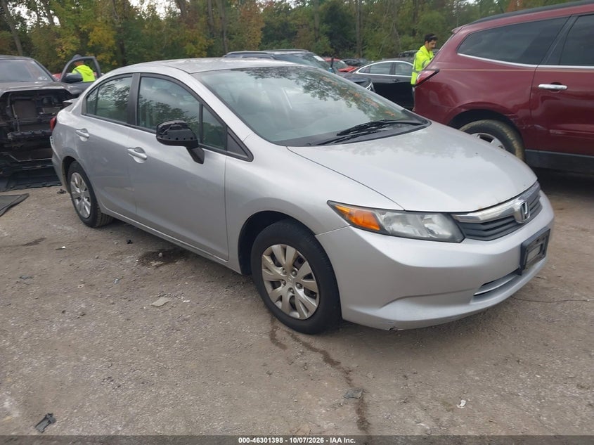 2012 HONDA CIVIC LX | 2HGFB2F50CH305373 | UPCARS
