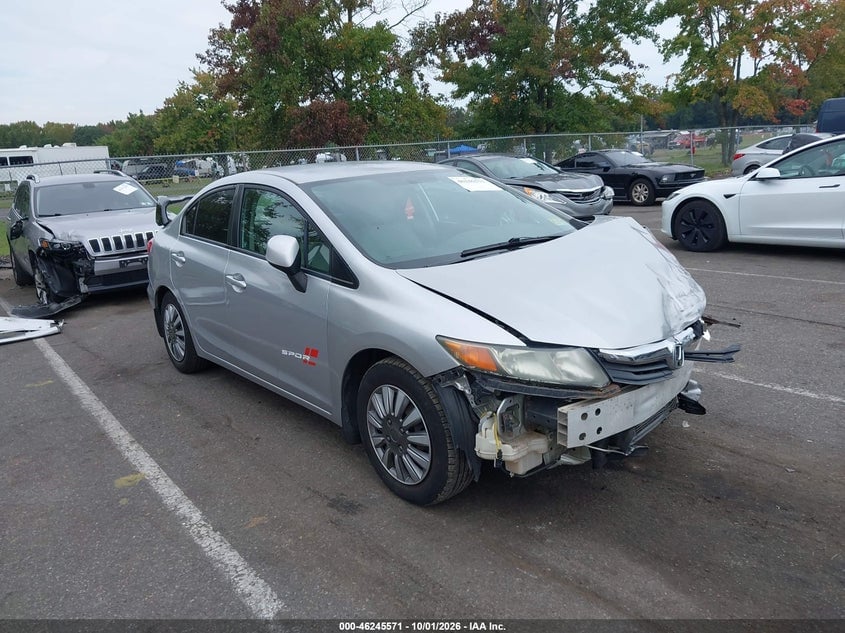 2012 HONDA CIVIC LX | 2HGFB2F51CH313384 | UPCARS