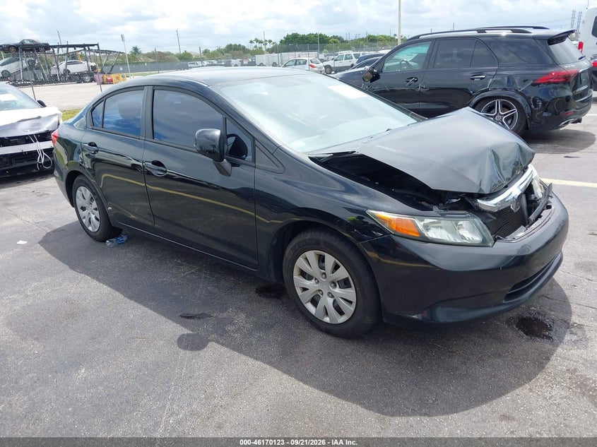 2012 HONDA CIVIC LX | 19XFB2F52CE005683 | UPCARS