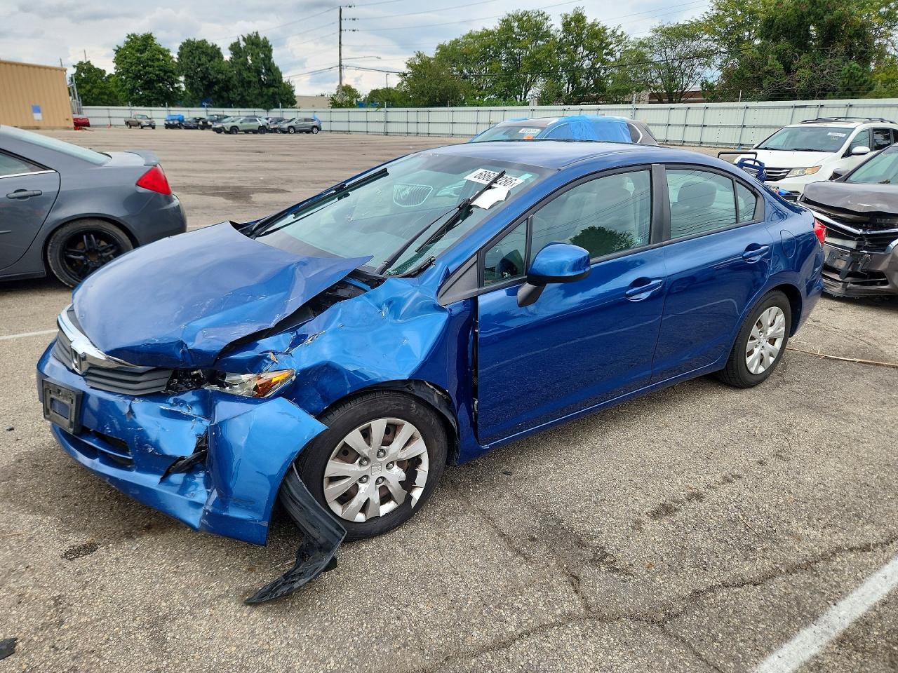 2012 HONDA CIVIC LX | 19XFB2F55CE075906 | UPCARS