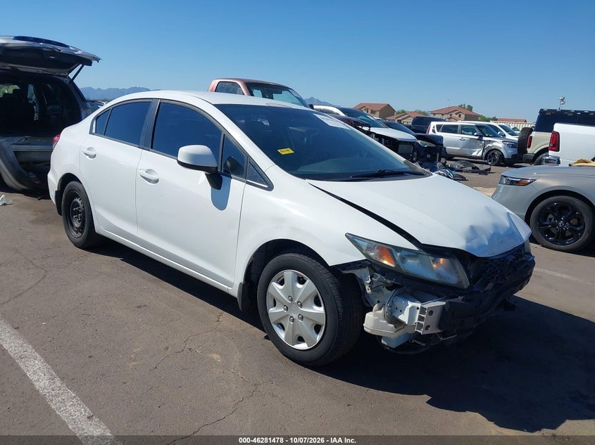 2013 HONDA CIVIC LX | 2HGFB2F55DH522001 | UPCARS