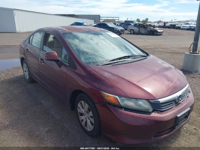 2012 HONDA CIVIC LX | 2HGFB2F51CH596188 | UPCARS