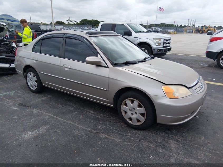 2001 HONDA CIVIC EX | 2HGES26751H524632 | UPCARS
