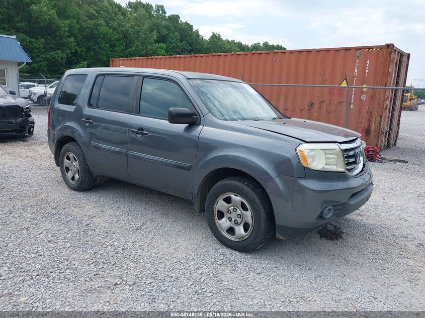 2013 HONDA PILOT LX | 5FNYF4H23DB002492 | UPCARS