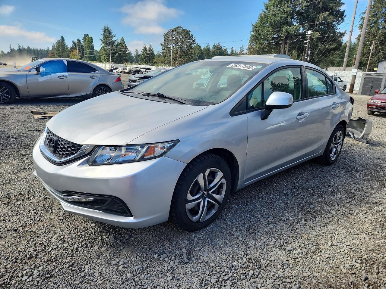 2013 HONDA CIVIC LX | 2HGFB2F50DH572109 | UPCARS