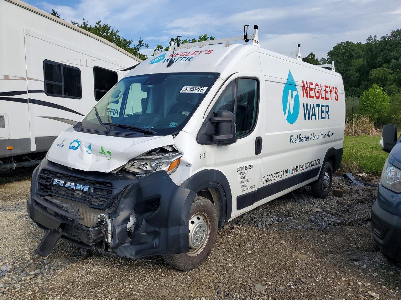 2023 RAM PROMASTER 2500 HIGH | 3C6LRVDG4PE570339 | UPCARS