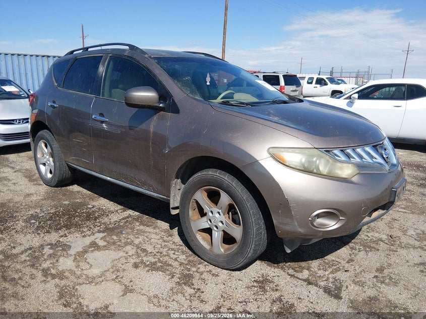 2009 NISSAN MURANO S | JN8AZ18UX9W030628 | UPCARS