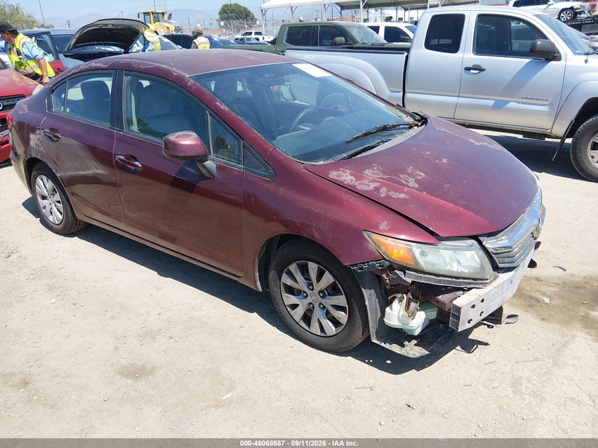 2012 HONDA CIVIC LX | 2HGFB2F58CH543343 | UPCARS