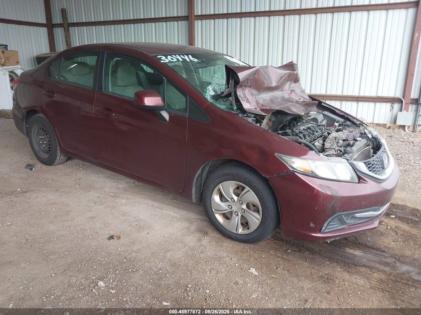 2013 HONDA CIVIC LX | 2HGFB2F57DH575511 | UPCARS