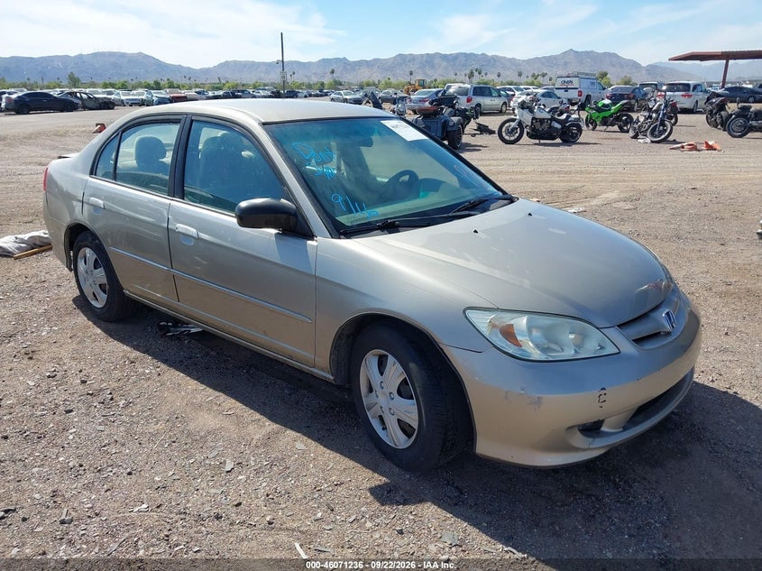 2005 HONDA CIVIC LX | 2HGES16615H516762 | UPCARS