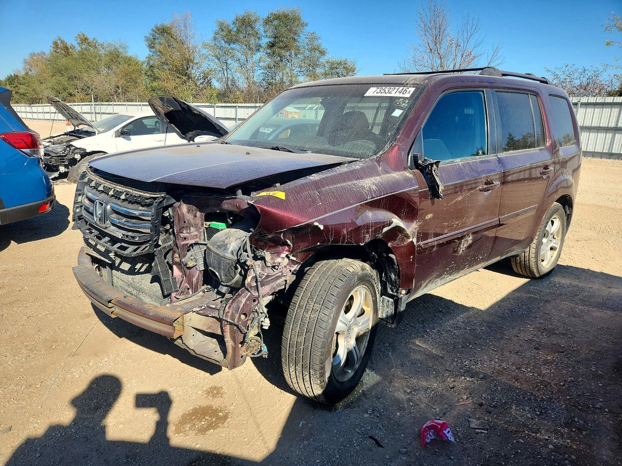 2012 HONDA PILOT EXL | 5FNYF4H50CB015936 | UPCARS