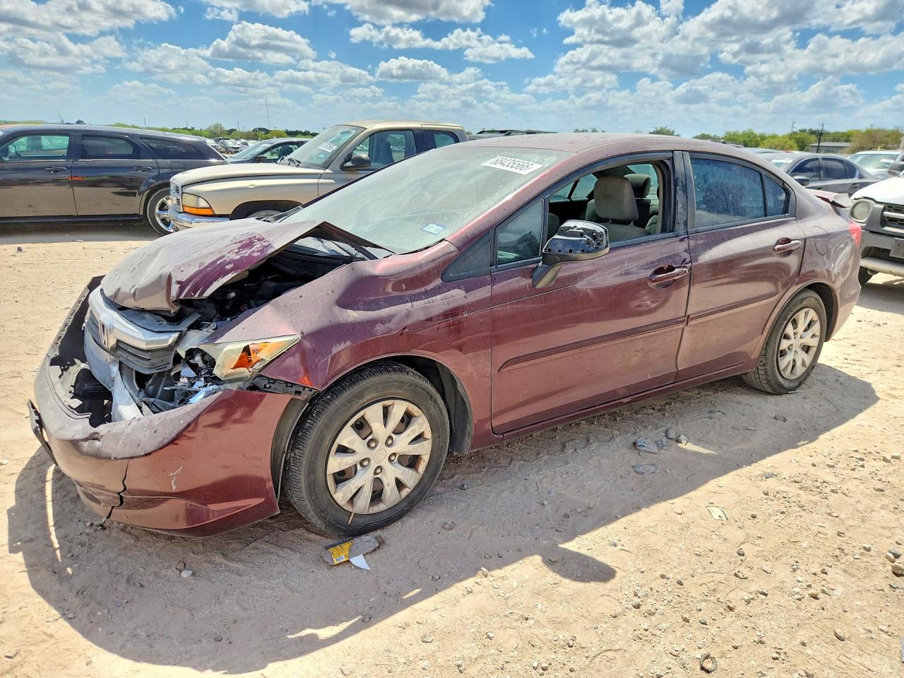 2012 HONDA CIVIC LX | 2HGFB2F54CH612836 | UPCARS