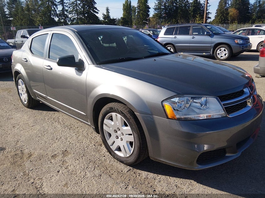 2012 DODGE AVENGER SE | 1C3CDZAG5CN276168 | UPCARS